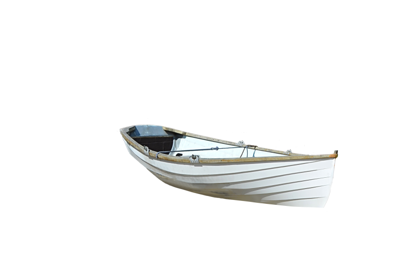 Лодка на белом фоне
