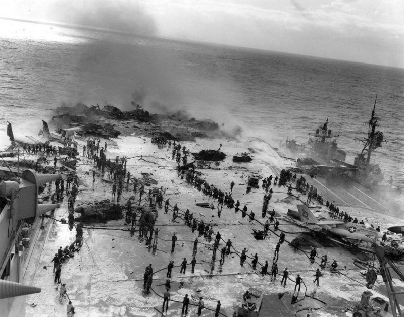 USS Enterprise Fire