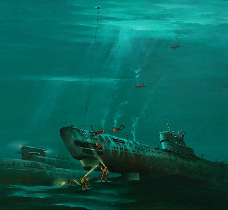 Военные корабли ww2 под водой