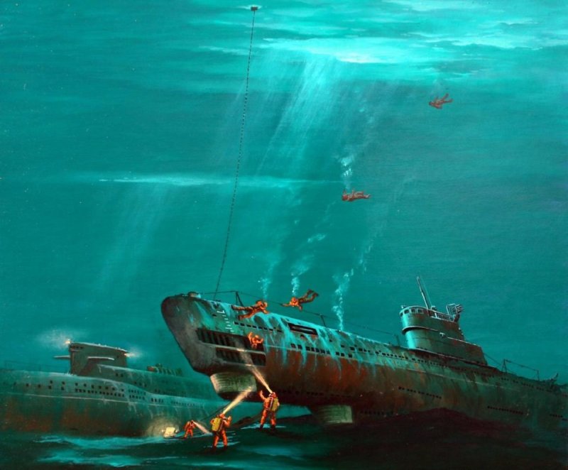 Военные корабли ww2 под водой