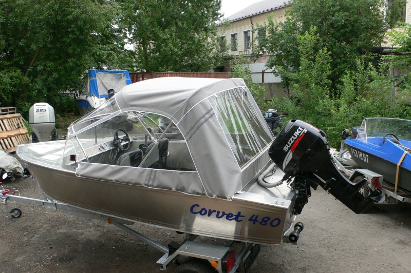Ходовой тент на Корвет 480