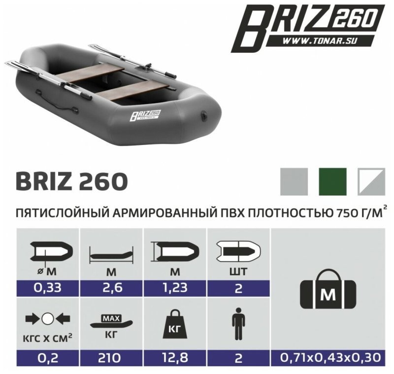 Лодка Тонар Бриз 220
