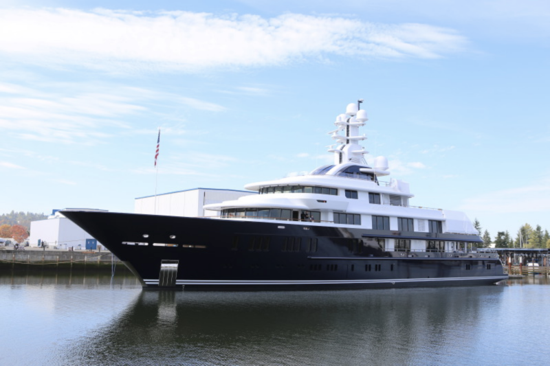 Harbor with big Yachts