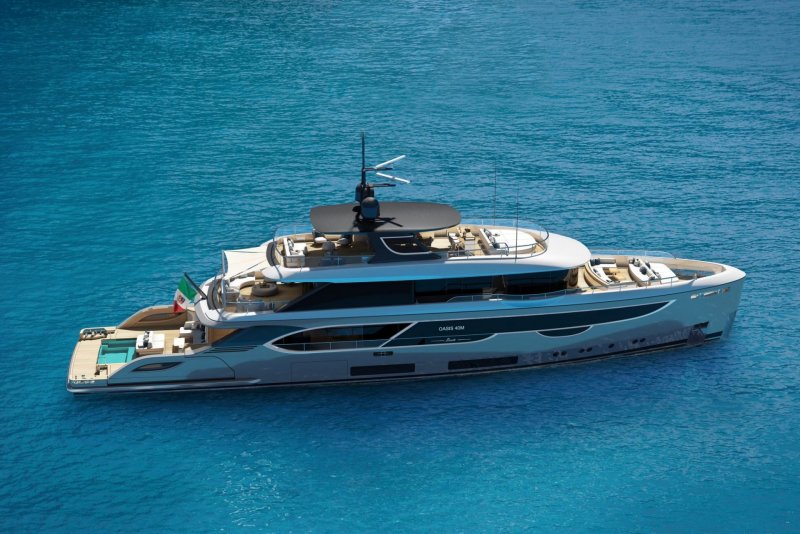 Яхта Benetti Oasis 40m на суше