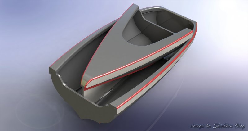 Лодка секционная разборная