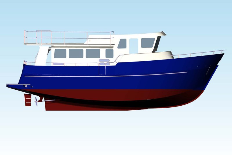 Катер водоизмещающий Охта 1800