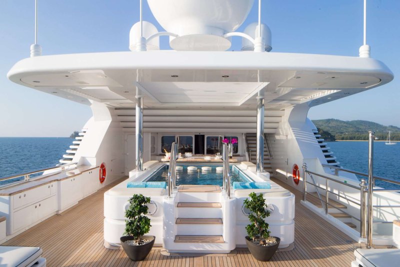 Роскошная палуба яхты