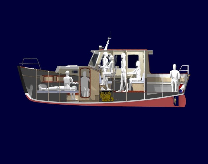 Катер краб 800 чертежи