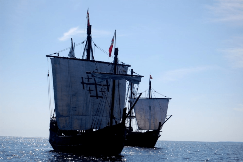 Фото Христофора Колумба на корабле