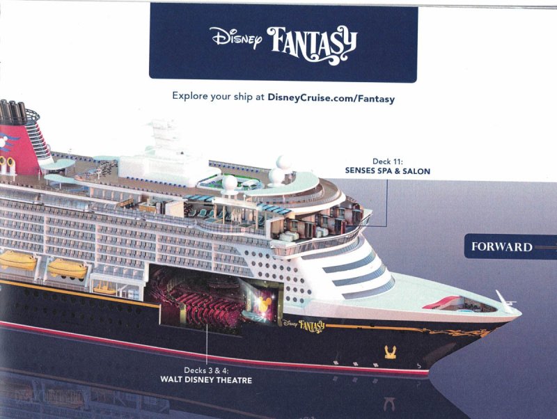 Круизный лайнер Disney Magic чертеж