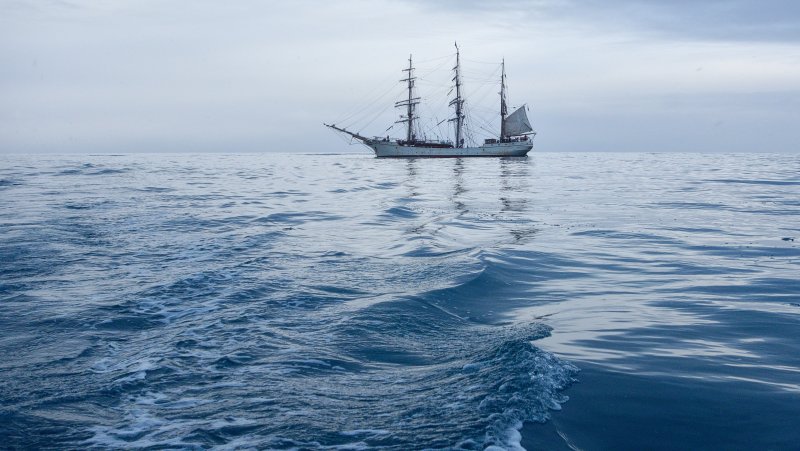 Парусник в море
