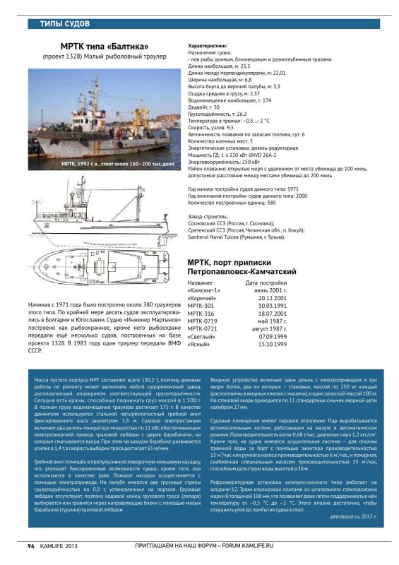 МРТК Балтика проект 1328 чертежи