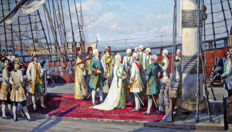 Императрица Екатерина II на Кронштадтском рейде 18 июня 1769 г.