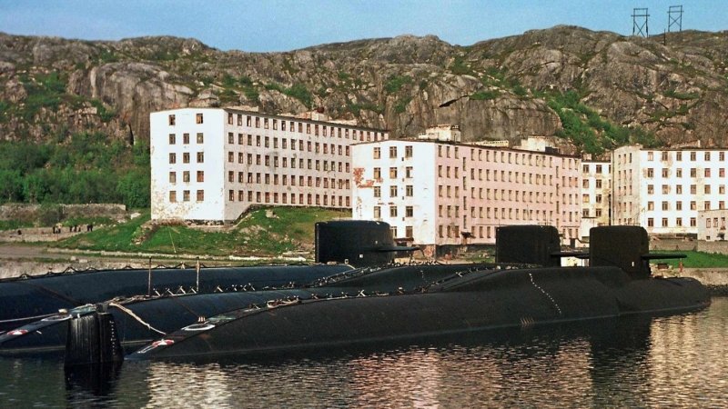 Видяево база подводных лодок Северного флота