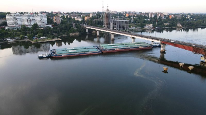 Мост из 500 барж в 1817 году