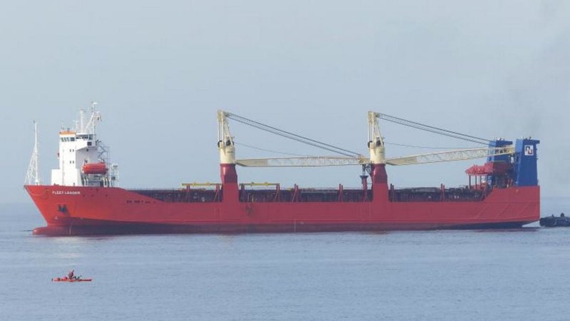 Сухогруза Baltic leader в ла-Манше.