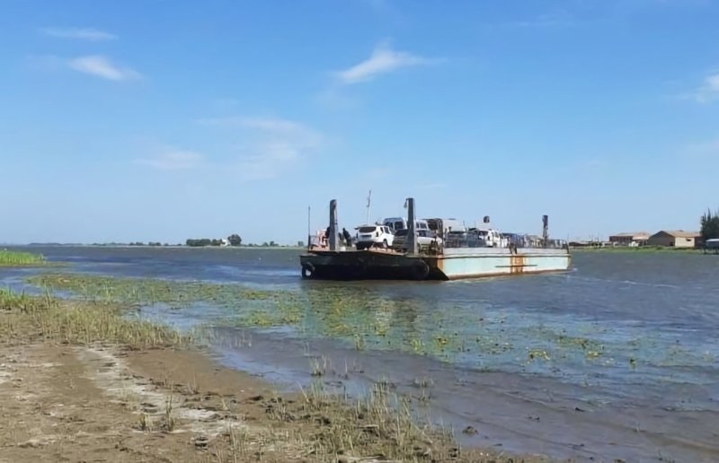 Паромная переправа Борькино село Астраханская область