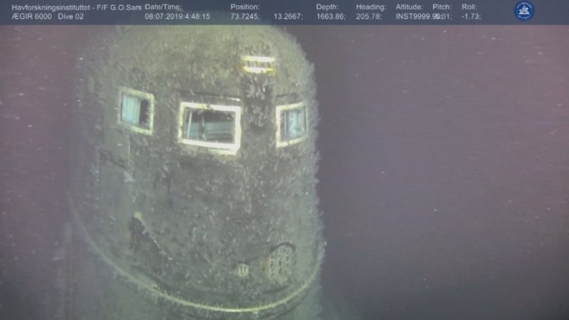 Затонувшая подводная лодка комсомолец