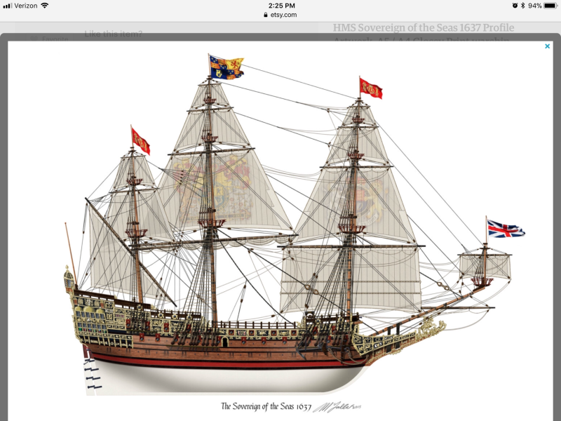 HMS Sovereign of the Seas 1637