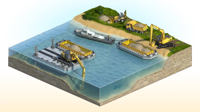 Земснаряд для подводной траншеи