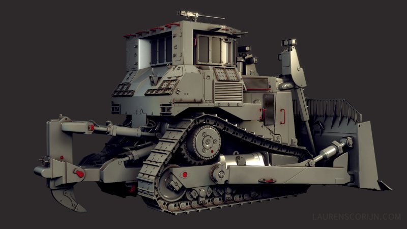 3ds Max экскаватор