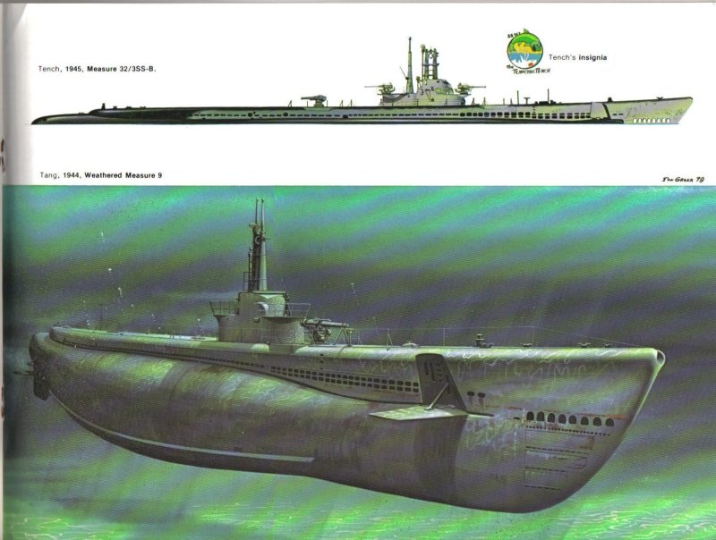 Подводная лодка второй мировой в разрезе