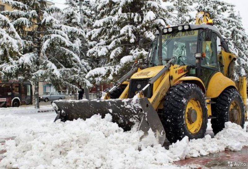 Уборка снега экскаватор экскаватор погрузчик New Holland