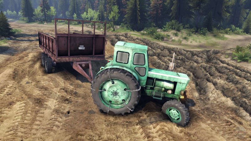 Прицеп для трактора т-40ам для Spin Tires