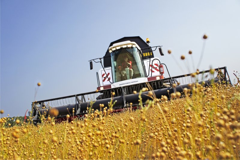 Комбайн Акрос 595 в поле