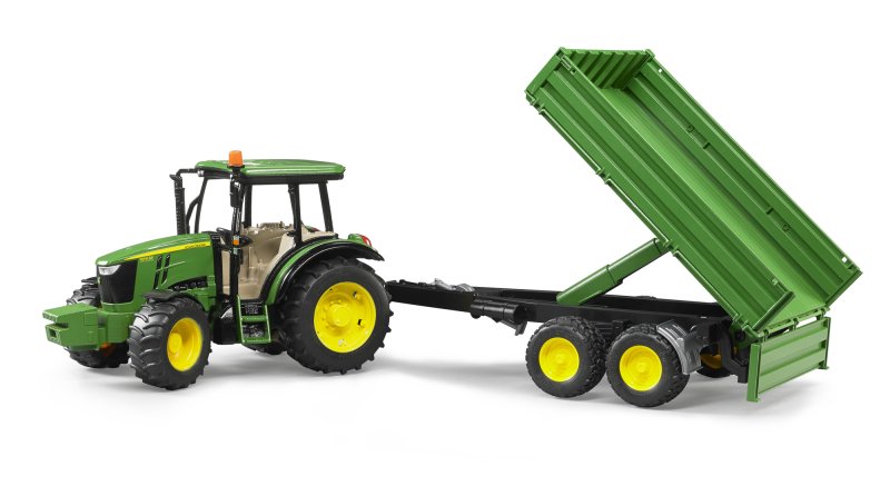 Трактор Брудер John Deere с прицепом