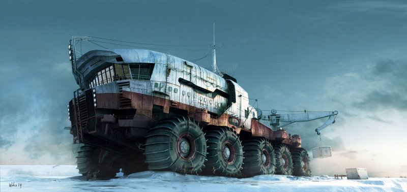 Вездеход арт дизельпанк