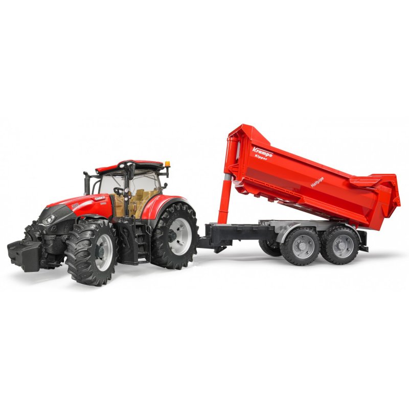 Bruder трактор Case IH Optum 300 CVX С прицепом Krampe Tandem-Halfpipe