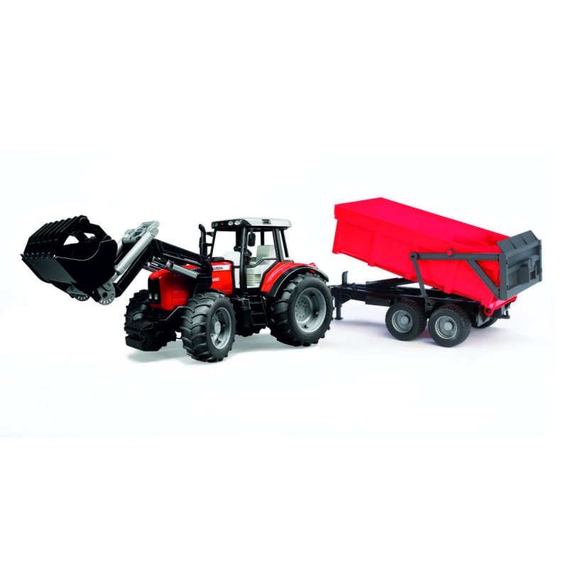Bruder Massey 7480 с прицепом