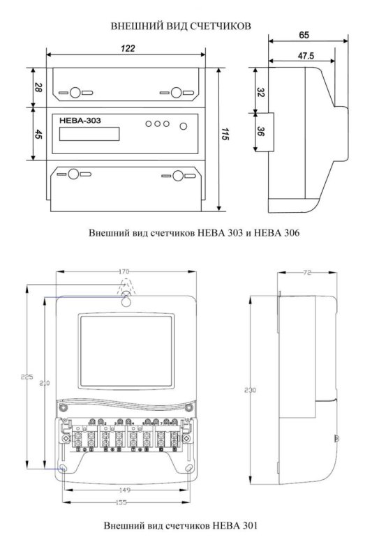 Щиток для счётчика Нева МТ 113 as op