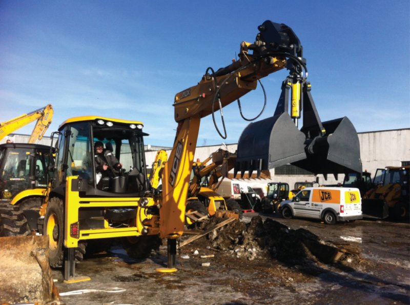 JCB 3cx с грейфером