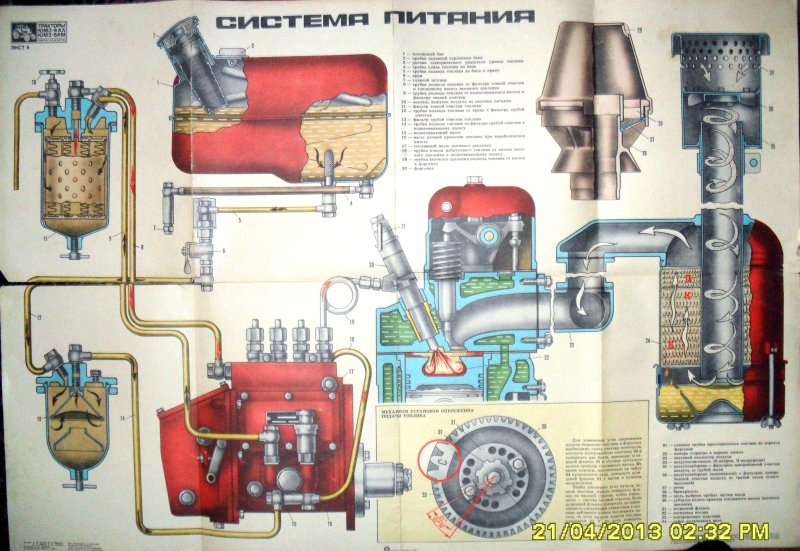 Система питания трактора МТЗ 80