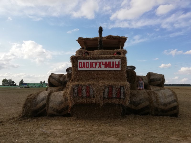 Фигуры из соломы на полях