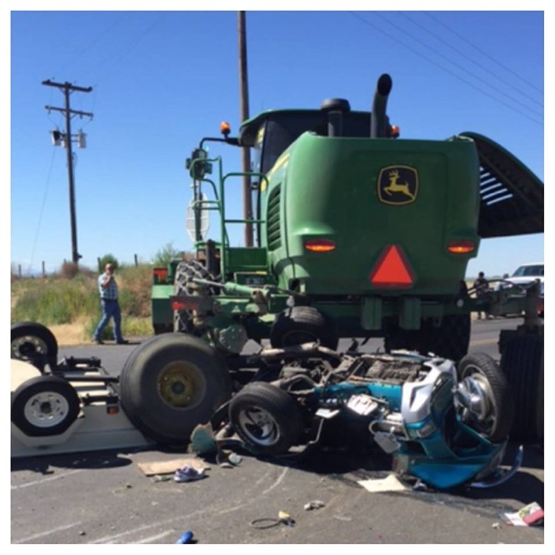 Accident tractor John Deere