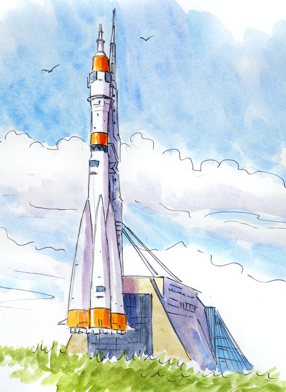 Космодром рисунок