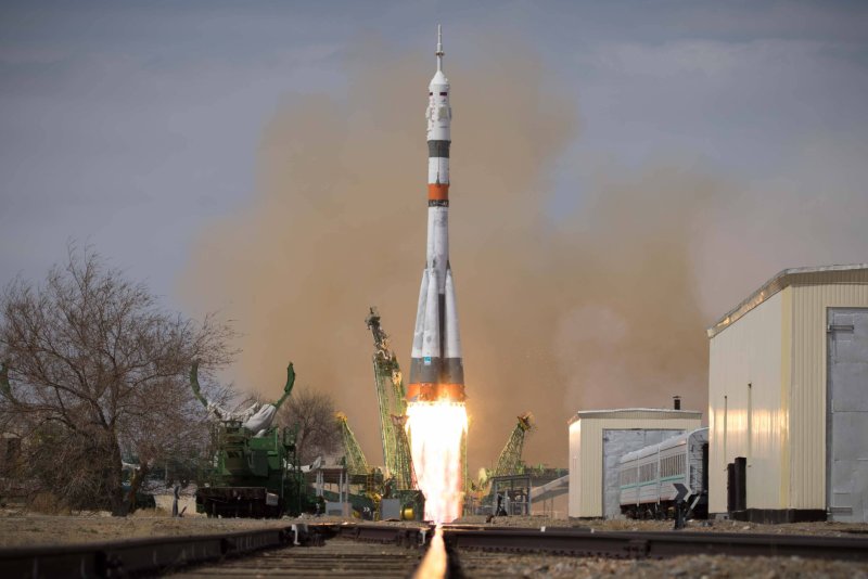 Пуск ракеты-носителя «Союз-2.1а» с МС С Байконура