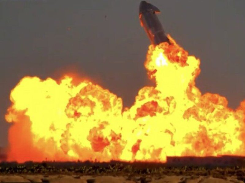 Взрыв ракеты SPACEX