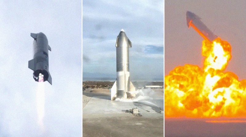 Взрыв ракеты SPACEX