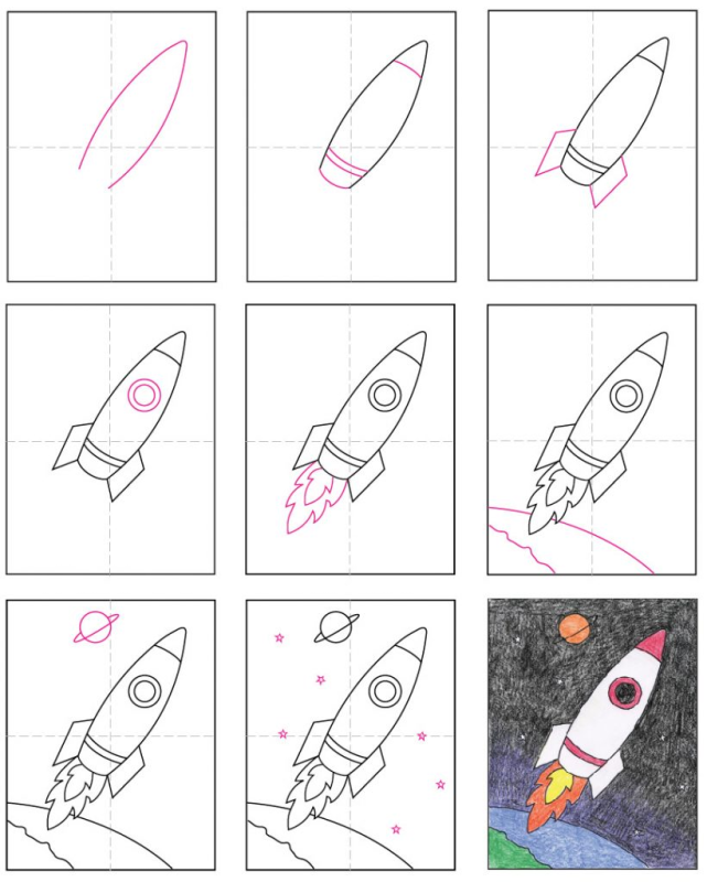 Рисование Космическая ракета