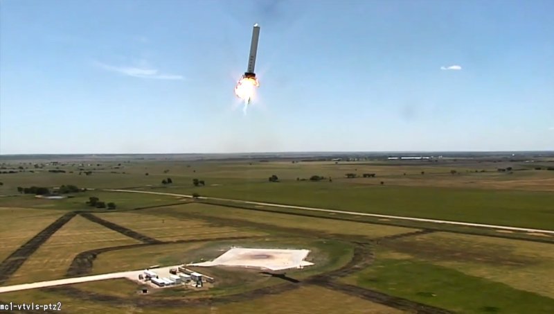 Приземление Falcon 9 гифка