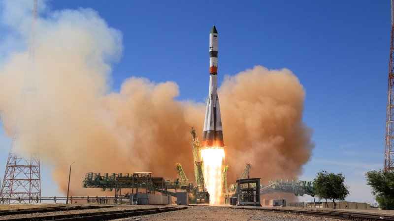 Пуск ракеты Союз с Байконура
