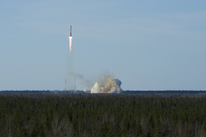 Пуск ракеты с космодрома Плесецк
