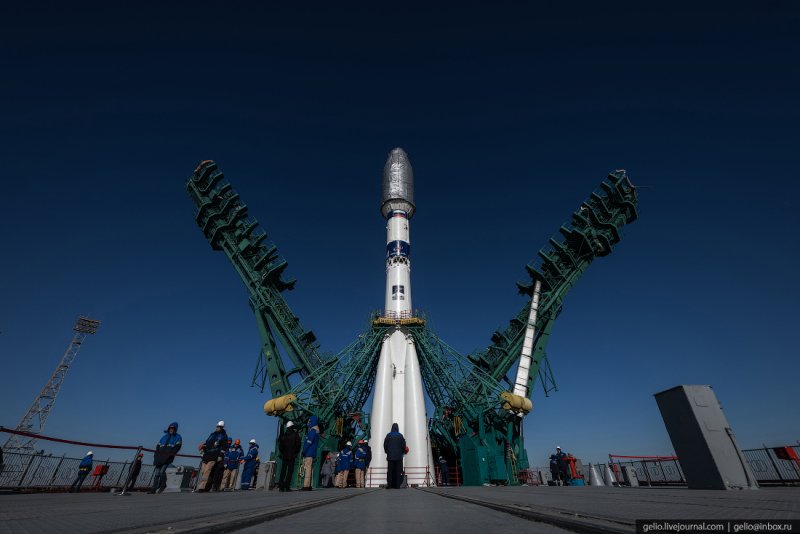 Старт ракеты с космодрома Байконур