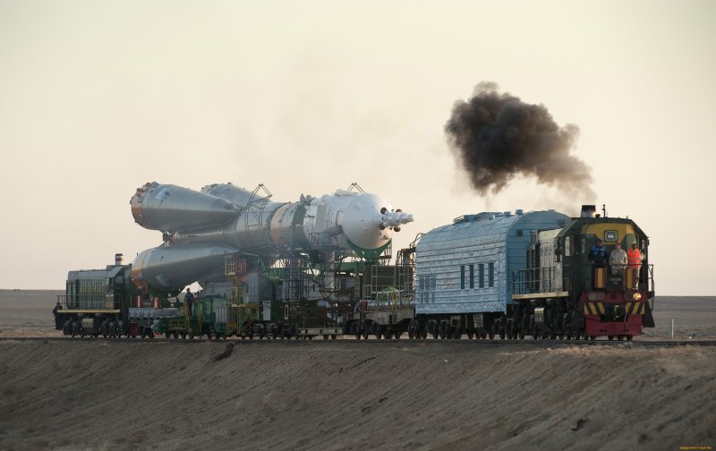 Тепловоз ТЭМ 2 на Байконуре