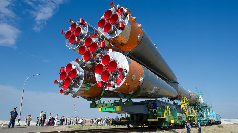 Перевозка ракеты Союз