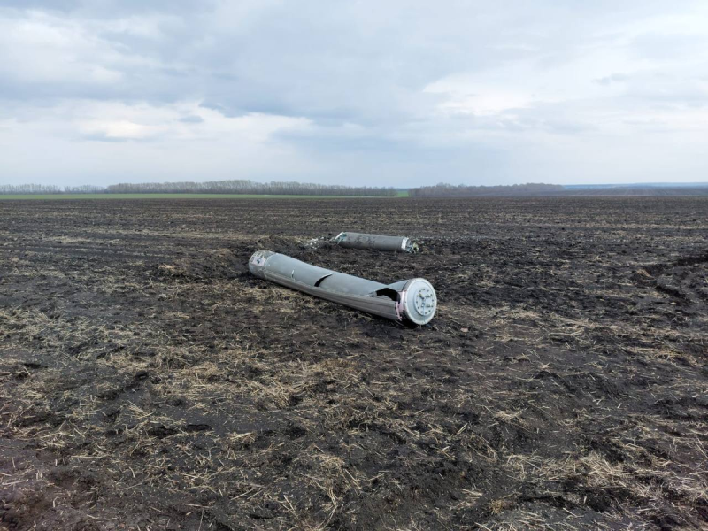 Обломки ракеты в Воронежской области